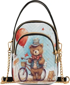 Quilted Crossbody Bags for Women,Cute Funny Panda Bear Women's Crossbody Handbags Animals Small Travel Purses Phone Bag
