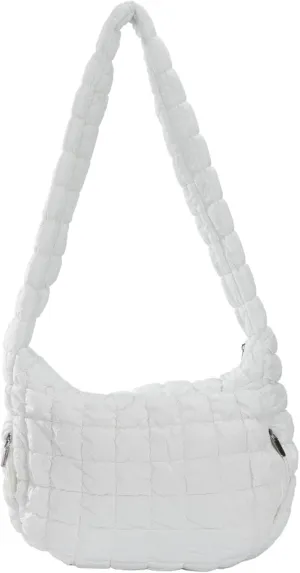 Quilted Puffer Tote Crossbody Bags for Women Bubble Puffy Purse