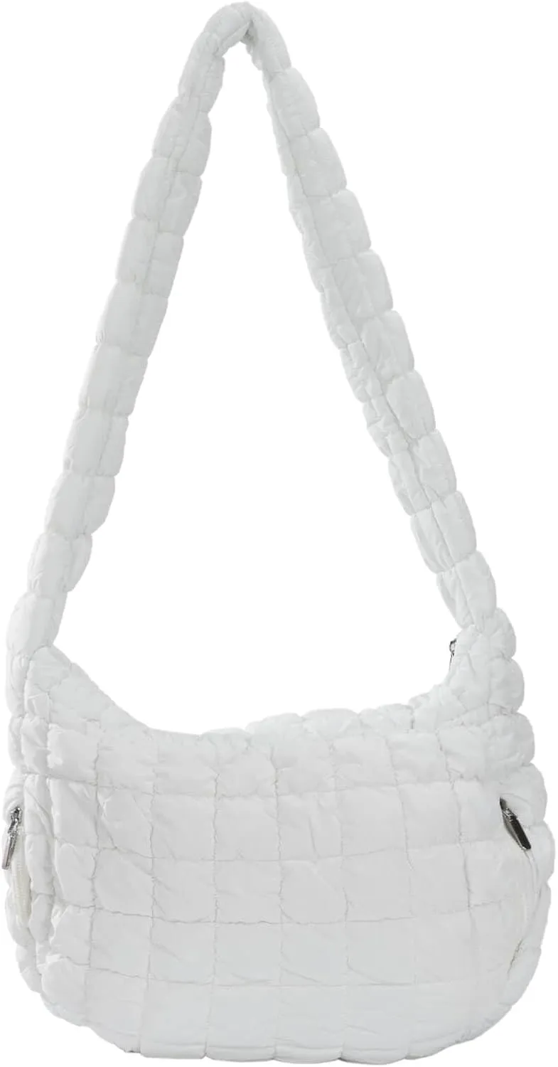 Quilted Puffer Tote Crossbody Bags for Women Bubble Puffy Purse