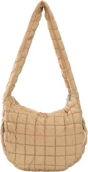 Quilted Puffer Tote Crossbody Bags for Women Bubble Puffy Purse