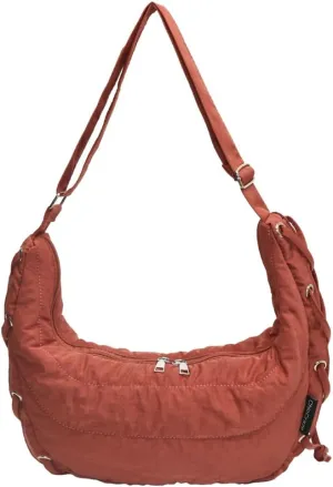 Quilted Shoulder Crossbody Bags for Women Large Tote Bag Puffy Dumpling Purse Handbag Satchel with Drawstring