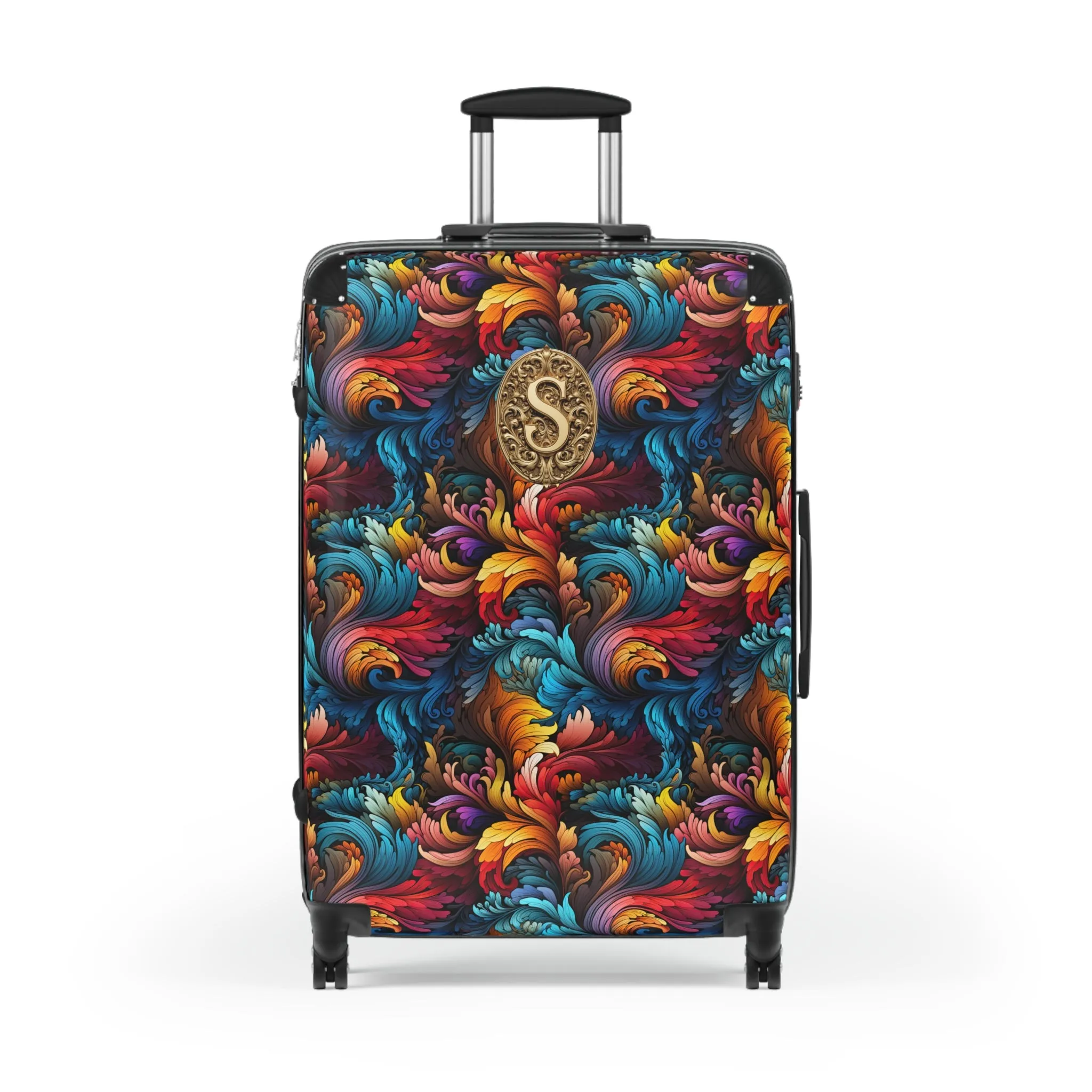 Rainbow Paisley Monogrammed Suitcase