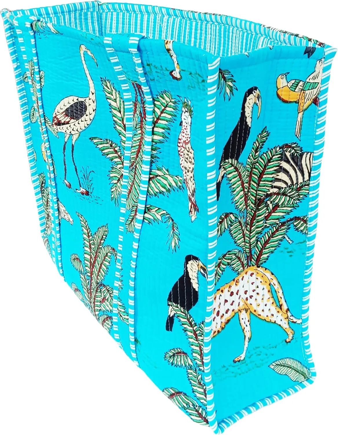 Rastogi Handicrafts Quilted Cotton Women Beautiful Printed Grocery Shopping Bag, Shoulder Bag, Tote Bag, Travel Bags