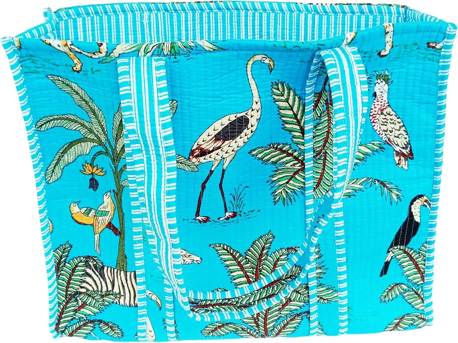 Rastogi Handicrafts Quilted Cotton Women Beautiful Printed Grocery Shopping Bag, Shoulder Bag, Tote Bag, Travel Bags
