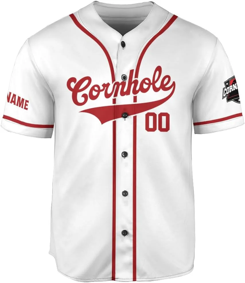 Royal Fight Personalized Cornhole Baseball Jersey Cornhole Toss Like A Boss Baseball Shirts Funny Cornhole Jerseys Men Women
