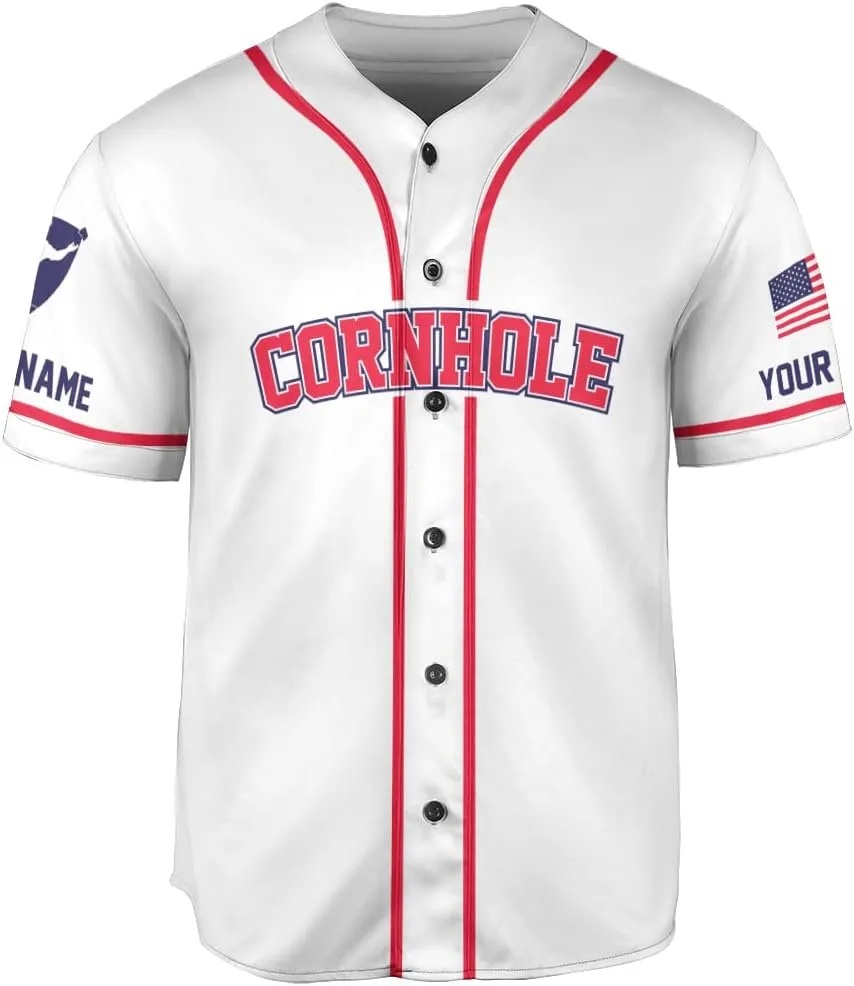 Royal Fight Personalized Cornhole Baseball Jersey Cornhole Toss Like A Boss Baseball Shirts Funny Cornhole Jerseys Men Women