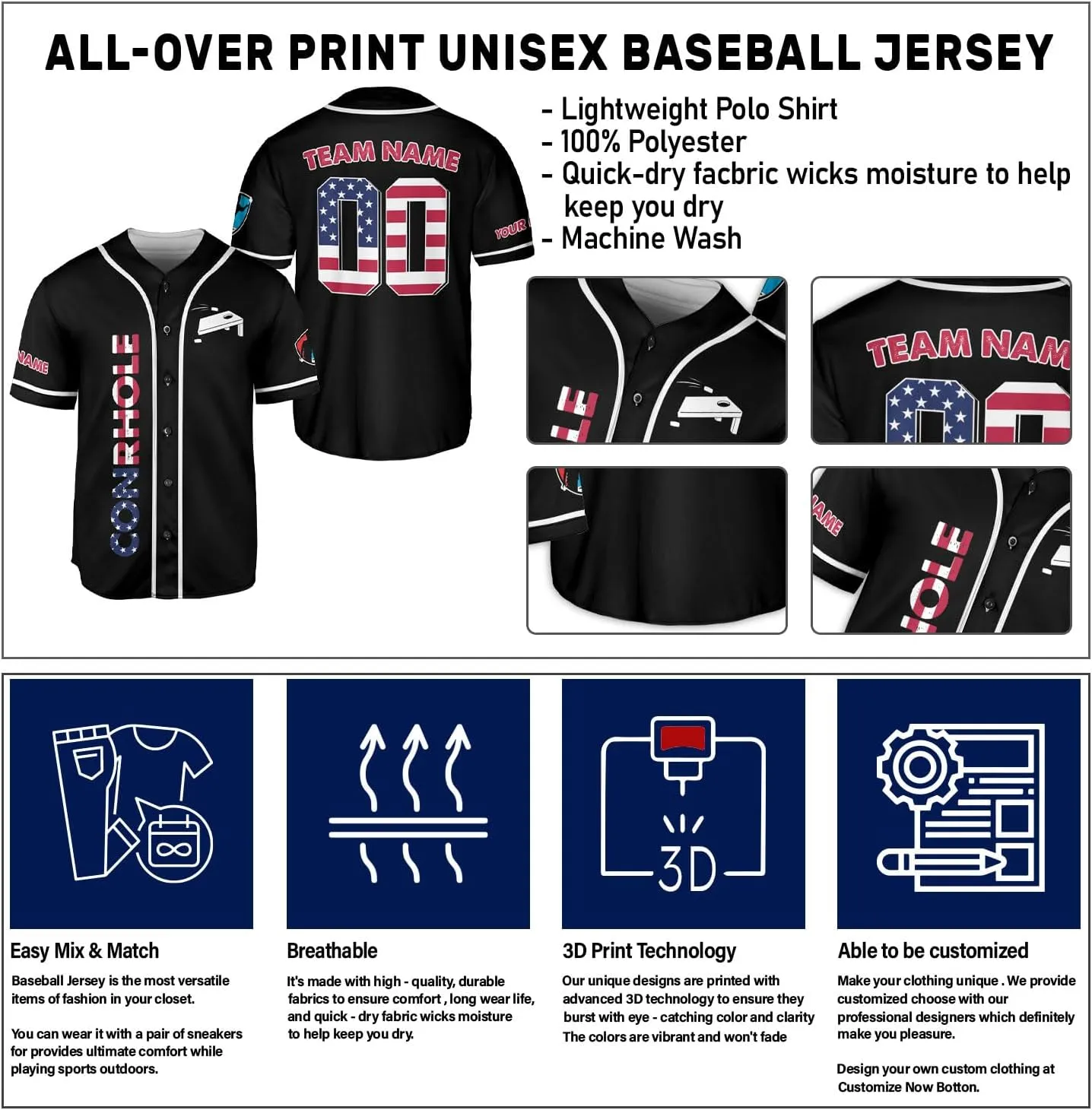 Royal Fight Personalized Cornhole Baseball Jersey Cornhole Toss Like A Boss Baseball Shirts Funny Cornhole Jerseys Men Women