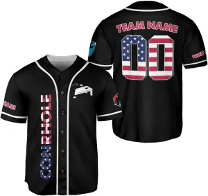 Royal Fight Personalized Cornhole Baseball Jersey Cornhole Toss Like A Boss Baseball Shirts Funny Cornhole Jerseys Men Women