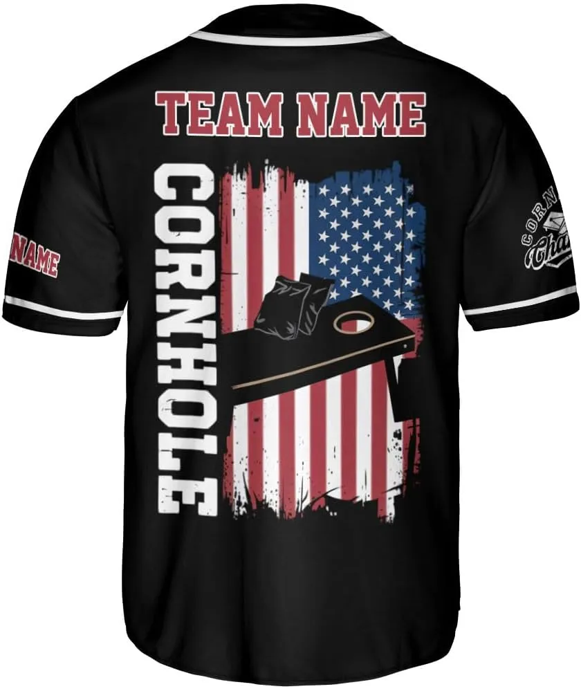 Royal Fight Personalized Cornhole Baseball Jersey Cornhole Toss Like A Boss Baseball Shirts Funny Cornhole Jerseys Men Women