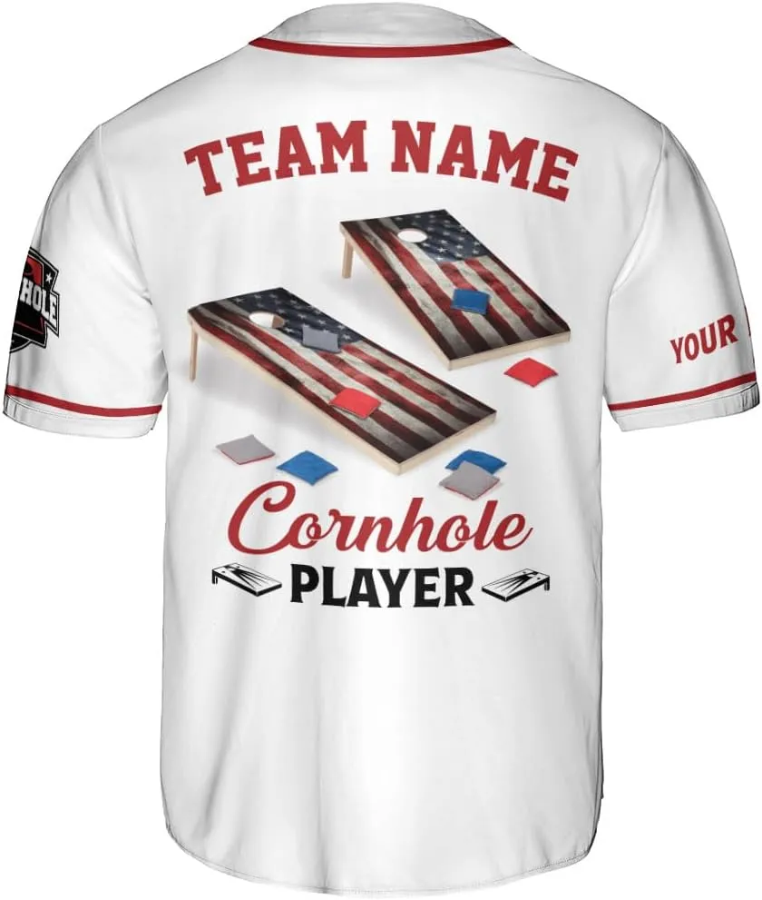 Royal Fight Personalized Cornhole Baseball Jersey Cornhole Toss Like A Boss Baseball Shirts Funny Cornhole Jerseys Men Women