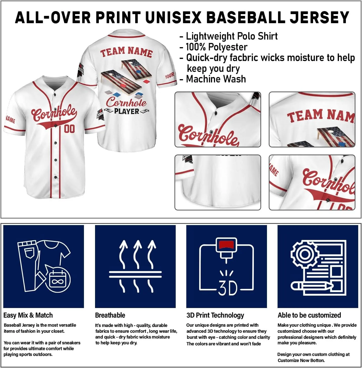 Royal Fight Personalized Cornhole Baseball Jersey Cornhole Toss Like A Boss Baseball Shirts Funny Cornhole Jerseys Men Women