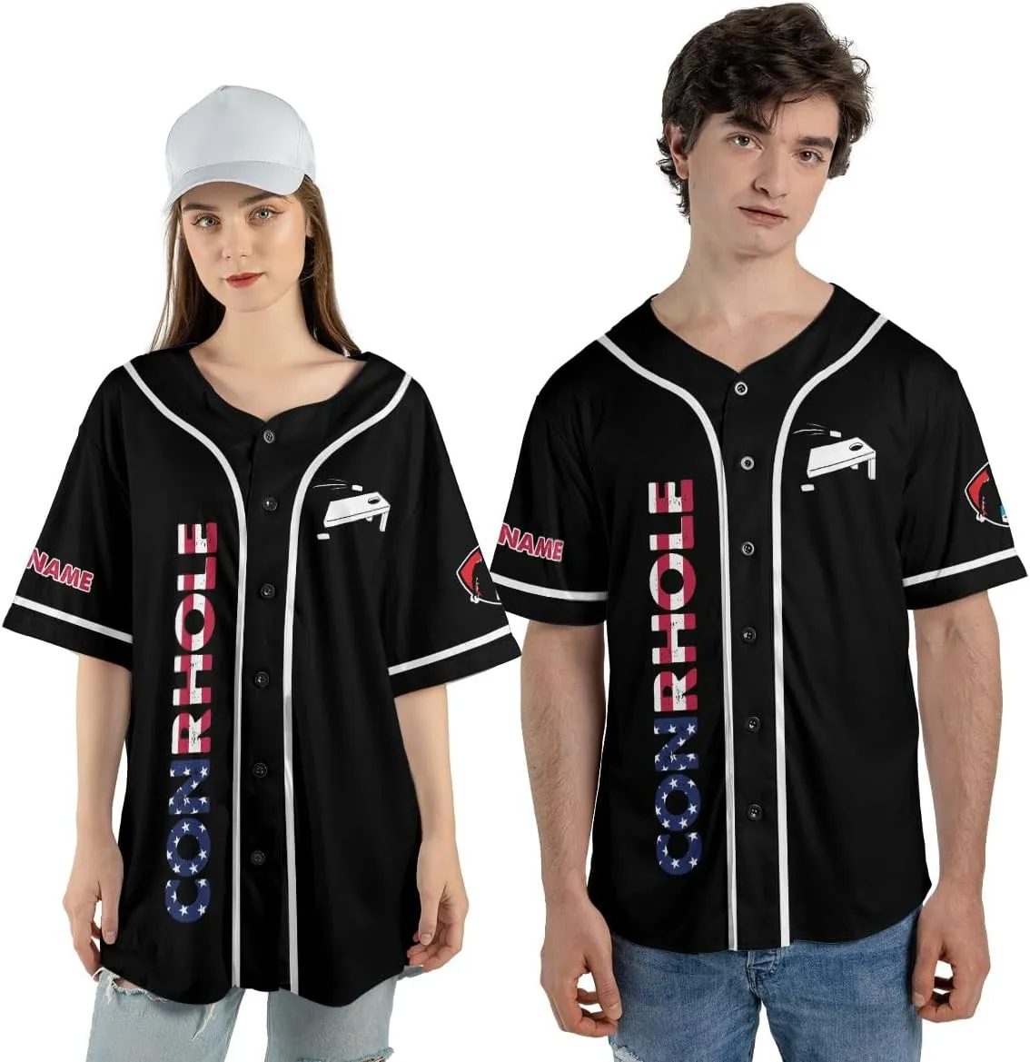 Royal Fight Personalized Cornhole Baseball Jersey Cornhole Toss Like A Boss Baseball Shirts Funny Cornhole Jerseys Men Women
