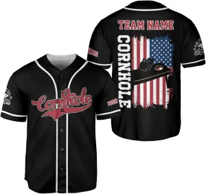 Royal Fight Personalized Cornhole Baseball Jersey Cornhole Toss Like A Boss Baseball Shirts Funny Cornhole Jerseys Men Women