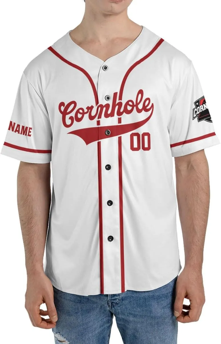 Royal Fight Personalized Cornhole Baseball Jersey Cornhole Toss Like A Boss Baseball Shirts Funny Cornhole Jerseys Men Women