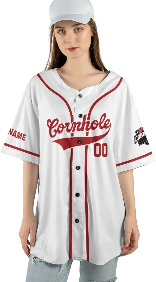 Royal Fight Personalized Cornhole Baseball Jersey Cornhole Toss Like A Boss Baseball Shirts Funny Cornhole Jerseys Men Women