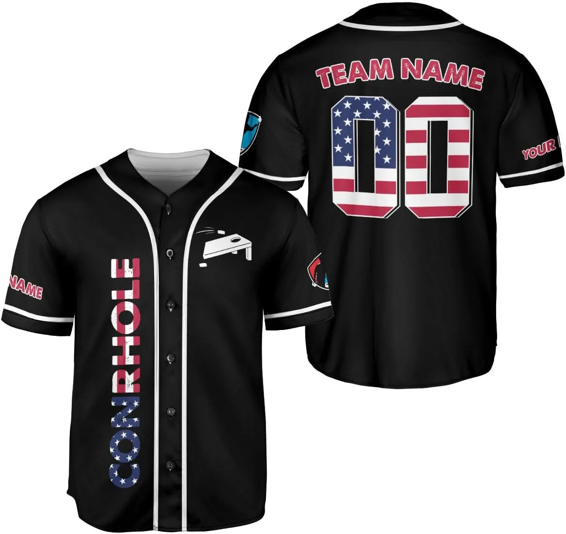Royal Fight Personalized Cornhole Baseball Jersey Cornhole Toss Like A Boss Baseball Shirts Funny Cornhole Jerseys Men Women