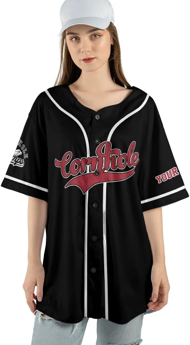 Royal Fight Personalized Cornhole Baseball Jersey Cornhole Toss Like A Boss Baseball Shirts Funny Cornhole Jerseys Men Women