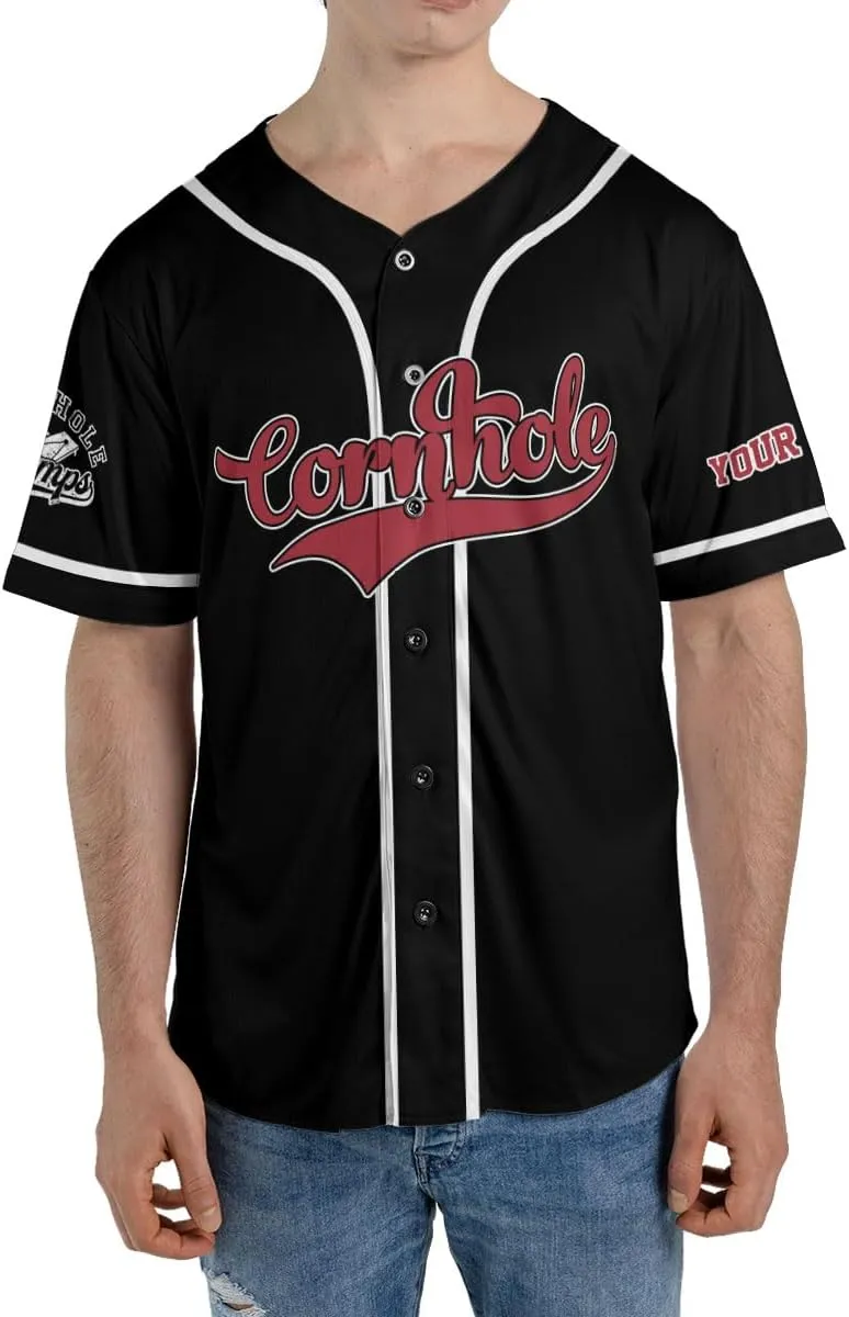 Royal Fight Personalized Cornhole Baseball Jersey Cornhole Toss Like A Boss Baseball Shirts Funny Cornhole Jerseys Men Women