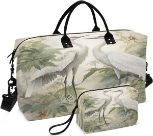 senya Travel Duffle Bag Weekender Bags Overnight Bag with Toiletry Bag Gym Duffel Bag Green Leaves Daniel Crane for Travel Business Trips Sport
