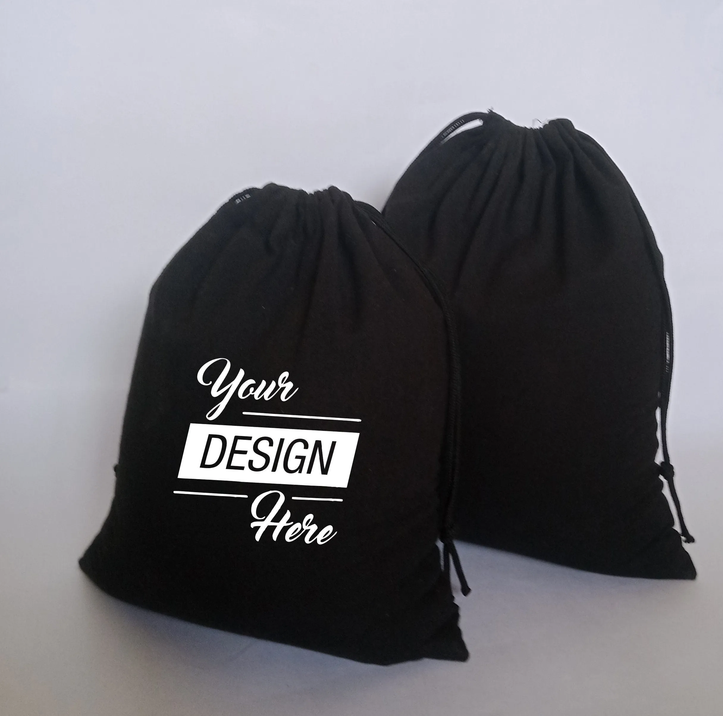 Set of 25/50 Personalized logo Black cotton muslin Bags Wedding Favor bags Gift Bag Jewelry Party Bags Drawstring Pouch soap package pouches