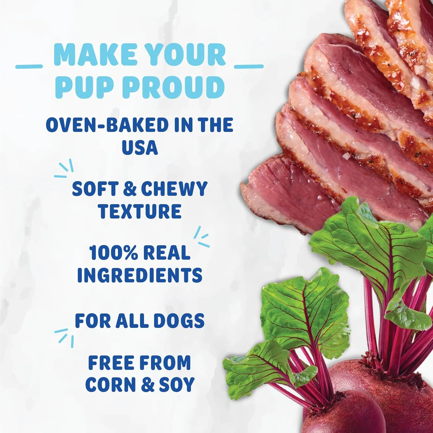 Shameless Pets Soft-Baked Treats, Meat Variety 5-Pack - Natural & Healthy Chews for Small, Medium & Large Dogs - Biscuits Baked & Made in USA, Free From Grain, Corn & Soy