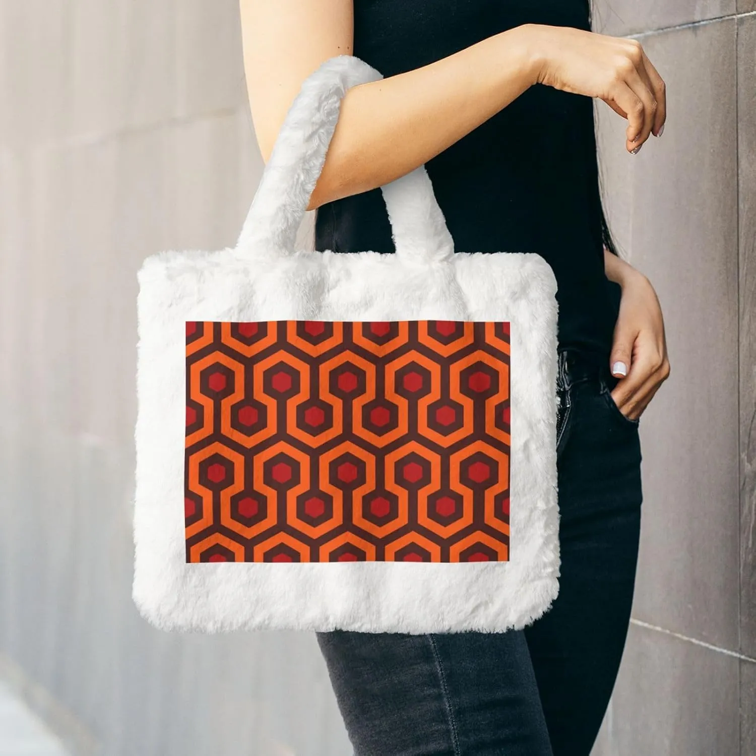 Shining Overlook Printing Soft Plush Handbag For Womens Tote Bag For Women,Women Satchel Bags Wallet Purse For Gifts