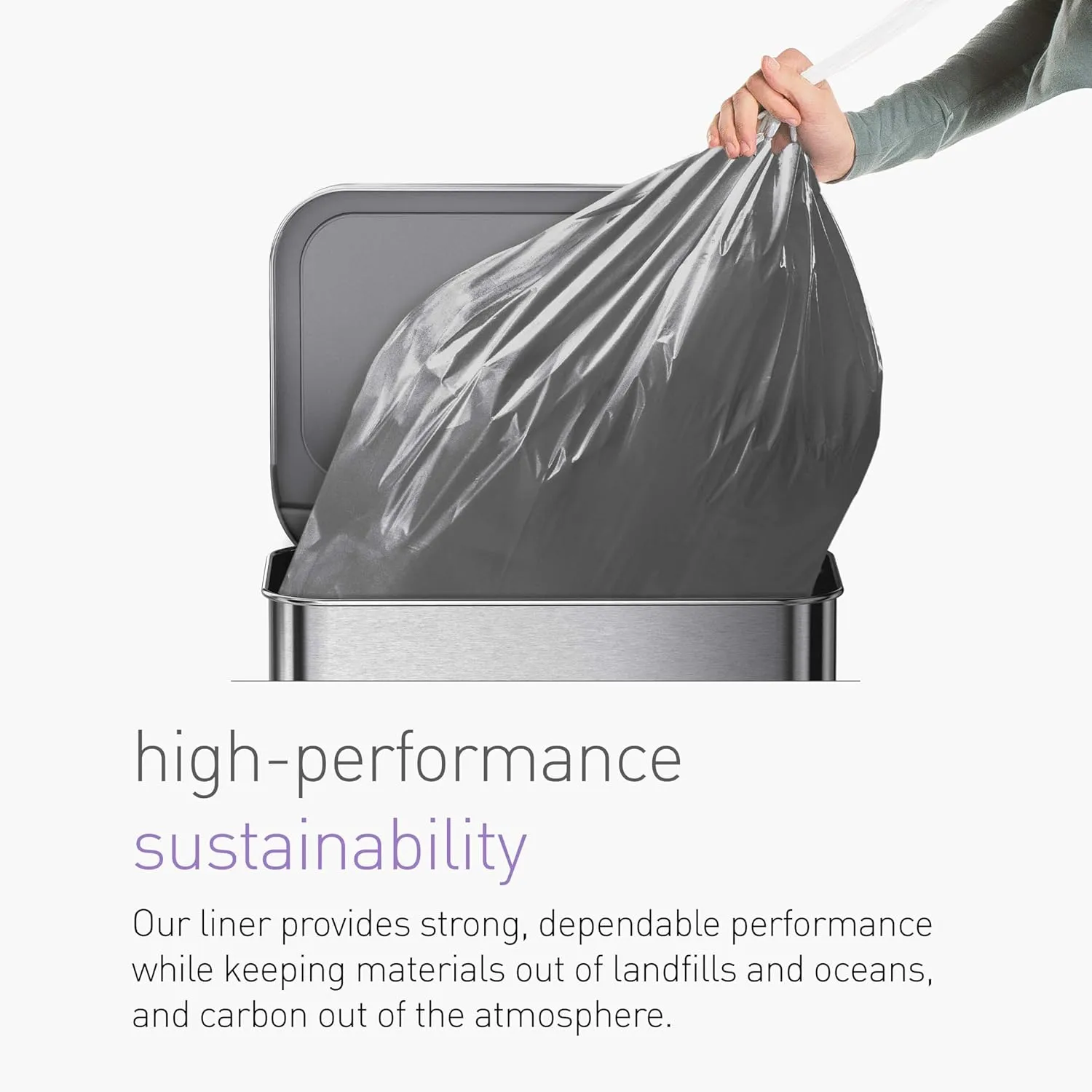 simplehuman Code H 200 Count, Genuine Odorsorb Custom Fit Liners, Drawstring Odor Absorbing Trash Bags in Dispenser Packs, 30-35 Liter / 8-9 Gallon