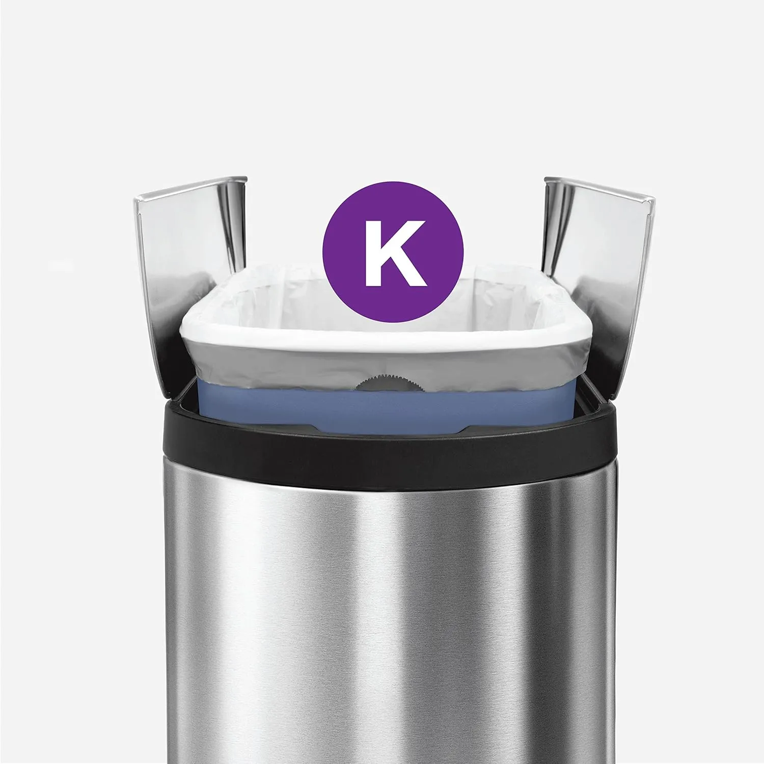 simplehuman Code K 60 Count, Genuine Custom Fit Liners, Drawstring Trash Bags in Dispenser Packs, 35-45 Liter / 9.2-12 Gallon, Blue
