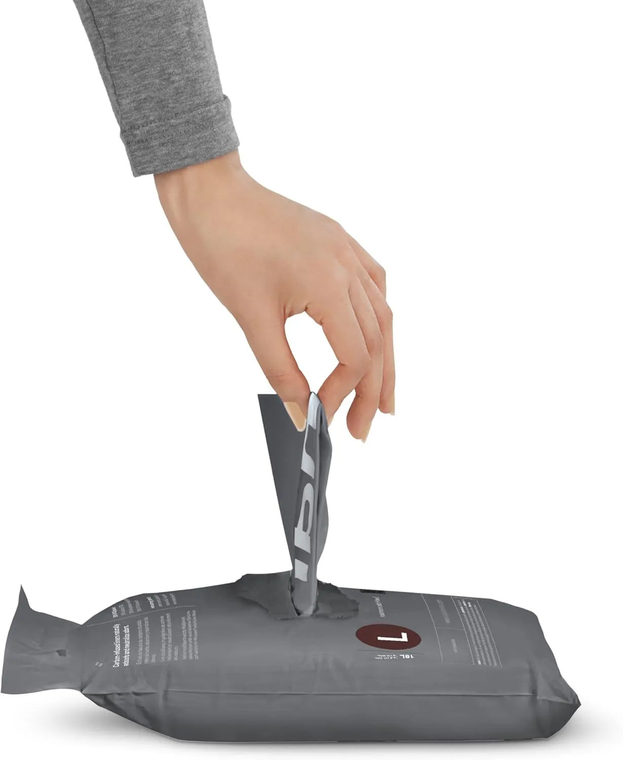 simplehuman Code L 40 Count, Genuine Custom Fit Liners, Drawstring Trash Bags in Dispenser Packs, 18 Liter / 4.7 Gallon