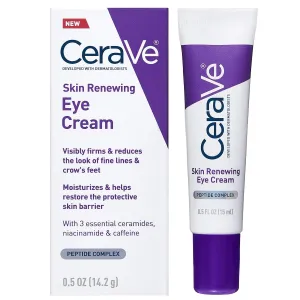 Skin Renewing Eye Cream for Wrinkles, under Eye Cream with Peptides   Caffeine   Niacinamide, for Wrinkles & Crows Feet, Paraben Free & Opthalmologist Tested