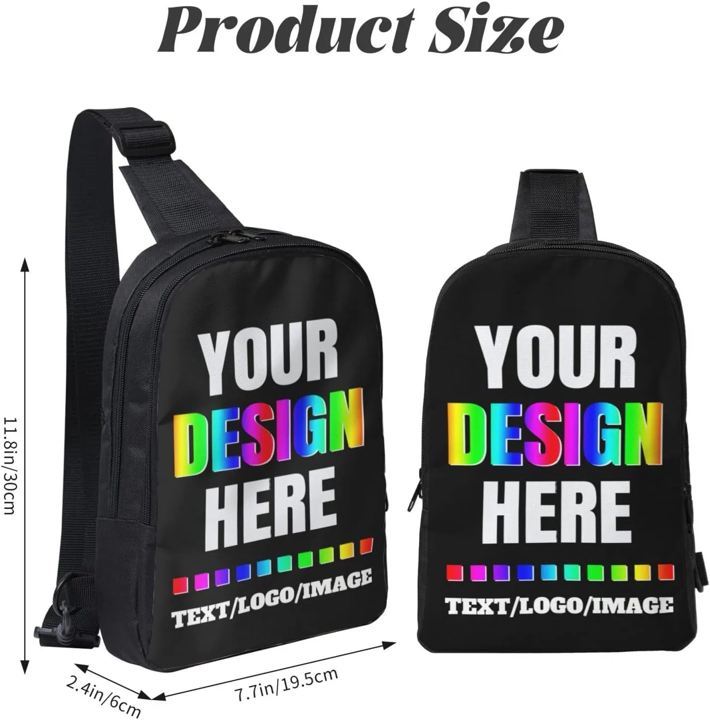 Sling Bag Custom Bag For Men Personalized Crossbody Bags for Men Women Leisure Sports Outdoor