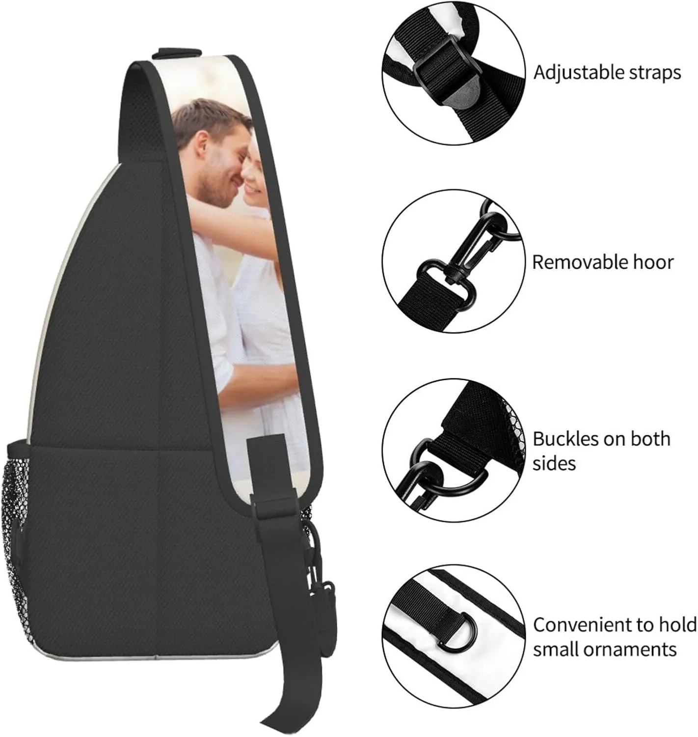Sling Bag Custom bag Personalized Shoulder Daypacks Crossbody Bags Chest Bag Travel Hiking Daypack