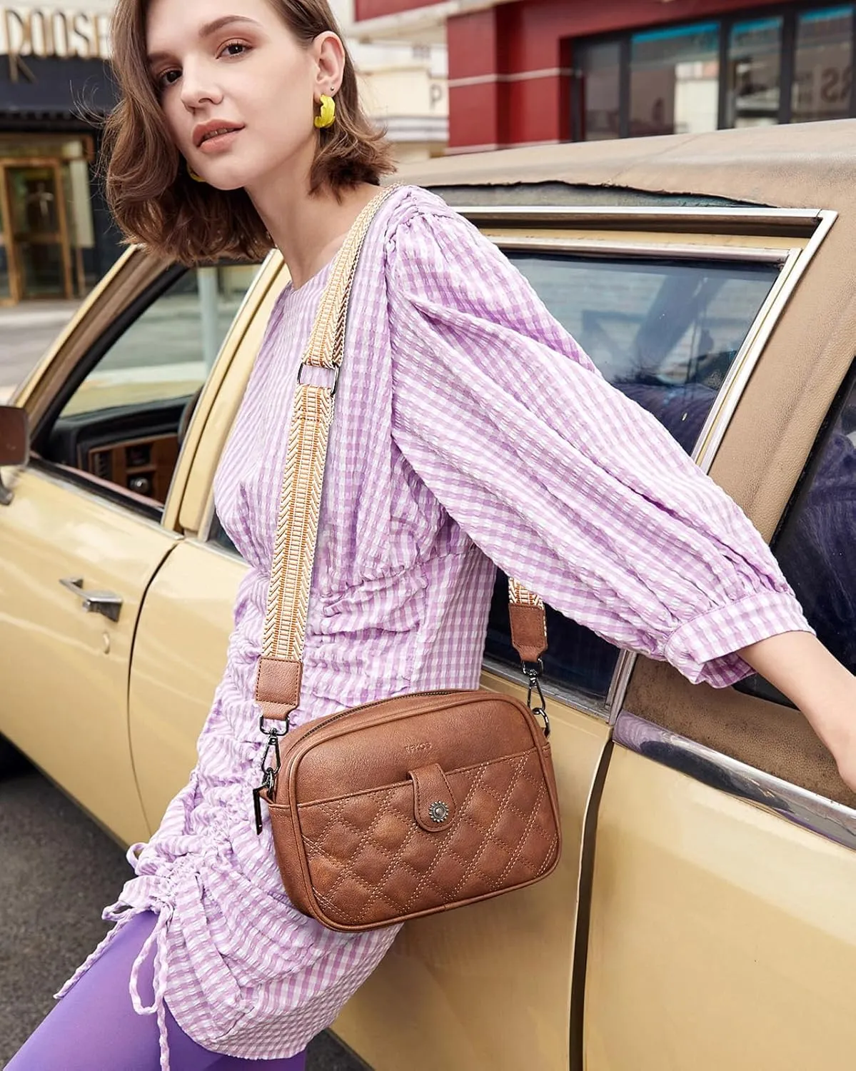 Small Crossbody Bags for women,Soft Leather Cell Phone Purse Lightweight,Little Crossbody Purses Women Trendy with Card slots