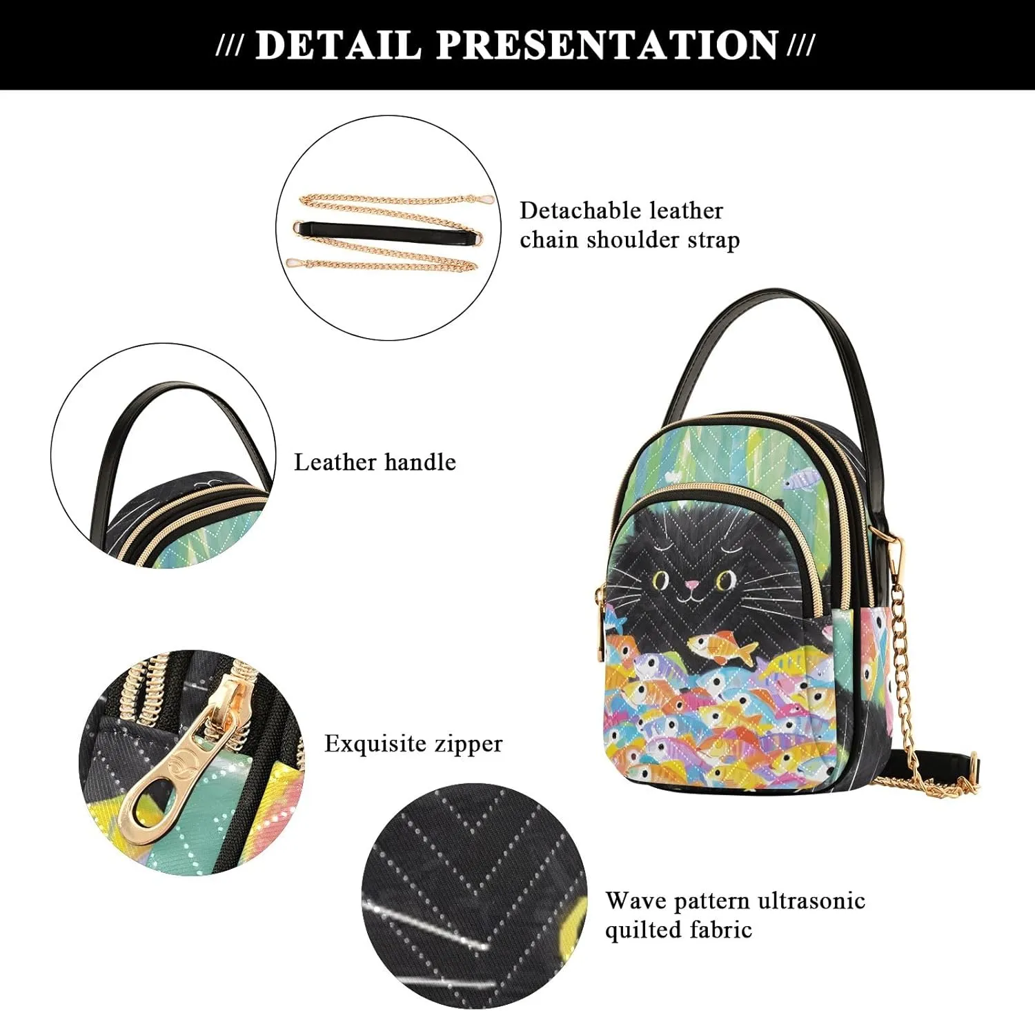 Small Handbag Crossbody Bag for Women Quilted Bags Shoulder Purse Phone Wallet Chain Bag