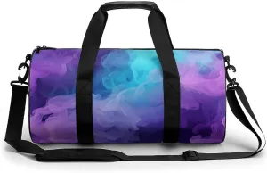 Smoke Clounds Purple Novelty Large Duffel Bag Lightweight Gym Bag Travel Tote Bags