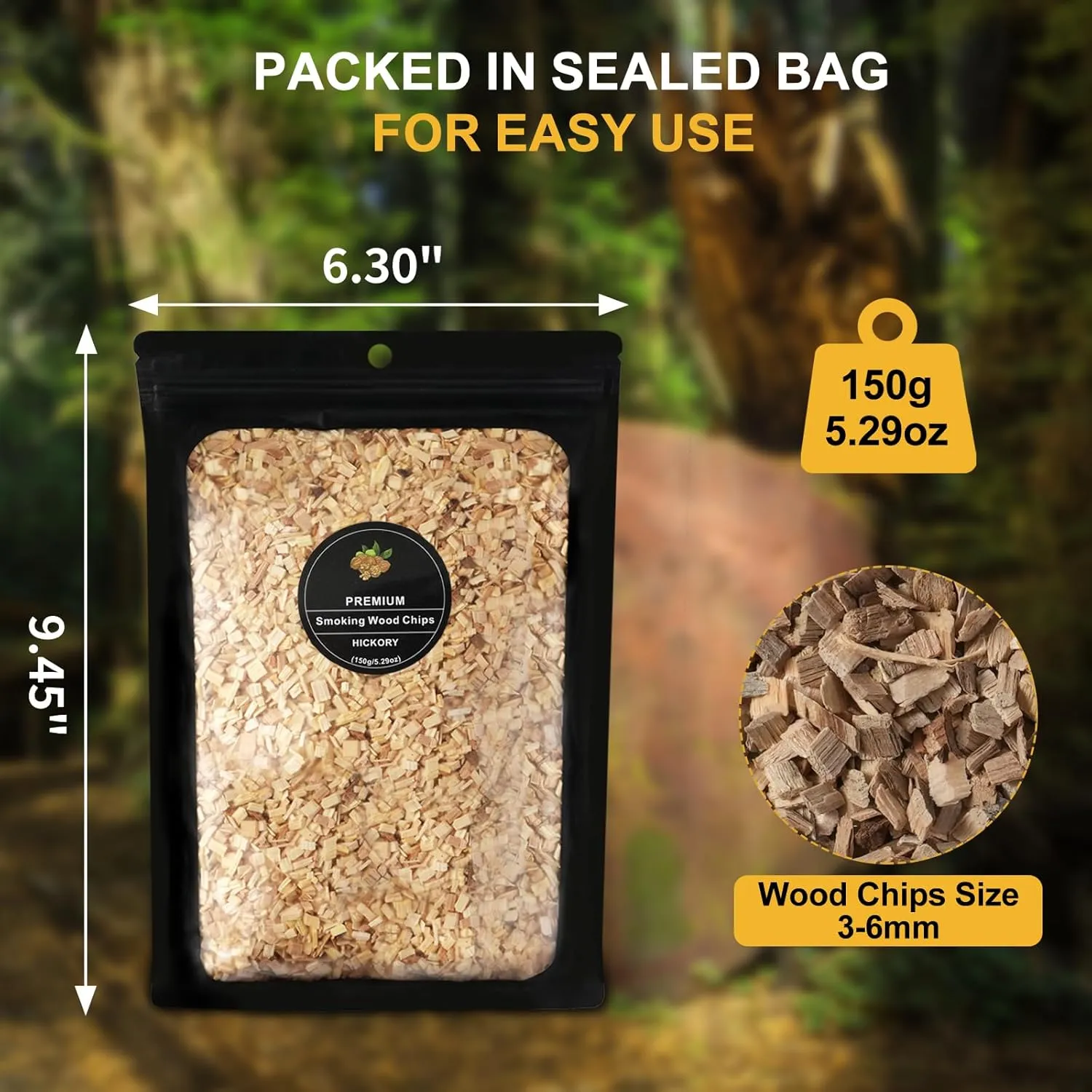 Smoking Wood Chips with 6 Flavors,Wood Chips for Smoker Cocktails Whiskey Smoke Gun,Including Cherry, Apple, Hickory, Pear, Mesquite, Oak,5.29oz/Bag