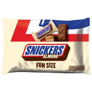 SNICKERS Almond Fun Size Chocolate Candy Bars 10.23-Ounce Bag (Pack of 6)