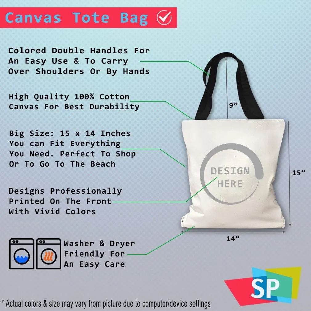 Speedy Pros Canvas Tote Bag for Women Back off I Have A Sister and I'M Not Afraid to Use Her
