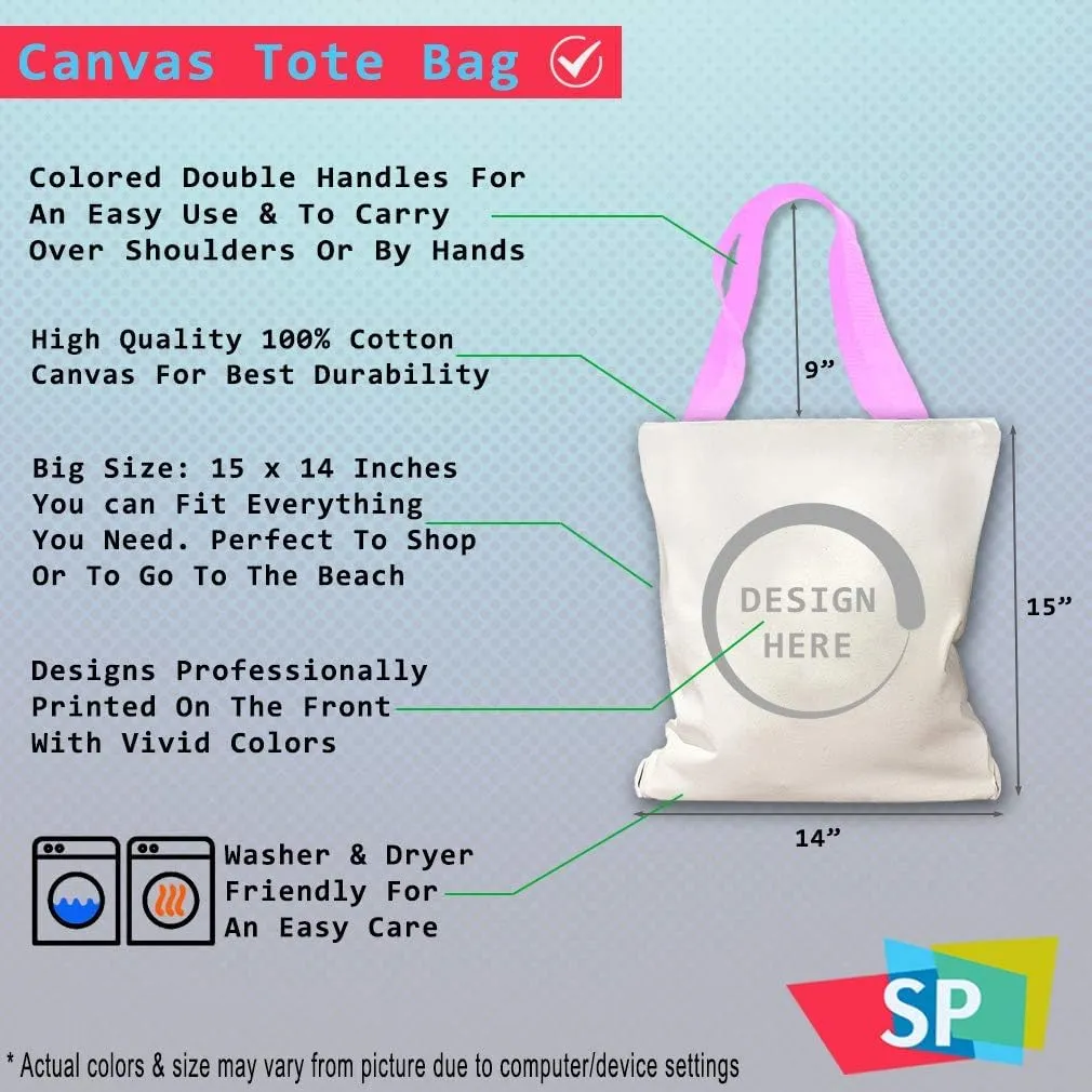 Speedy Pros Canvas Tote Bag for Women Notorious R.B.G Ruth Bader Ginsburg Funny Beach Bags for Women