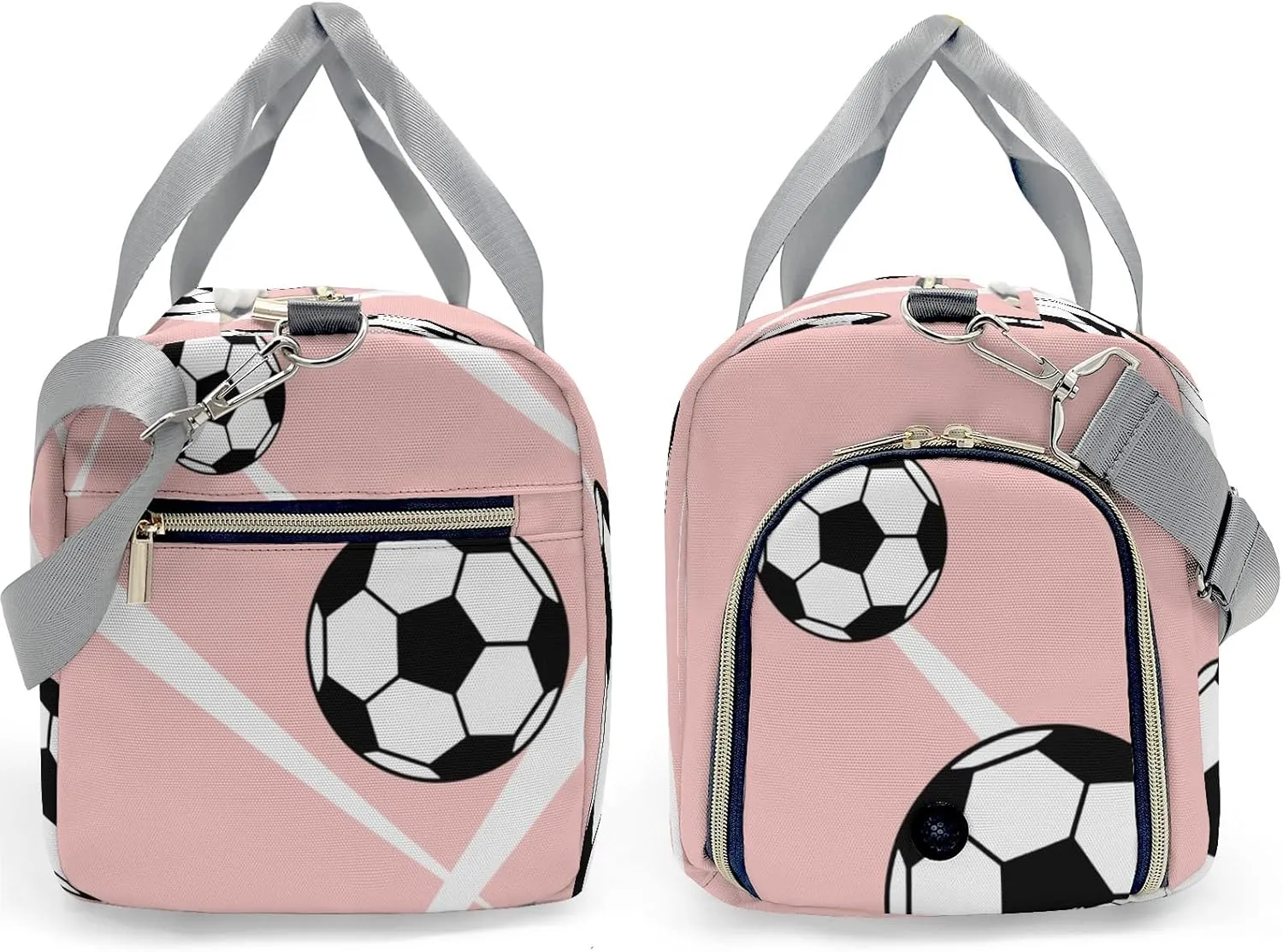 Sport Soccer Number Team Peach Personalized Duffel Bag Custom Women Men Multi-Function Travel Bag Gym Sports Bag Gymnastic Yoga Bag Carry On Overnight Weekend Duffel Bags