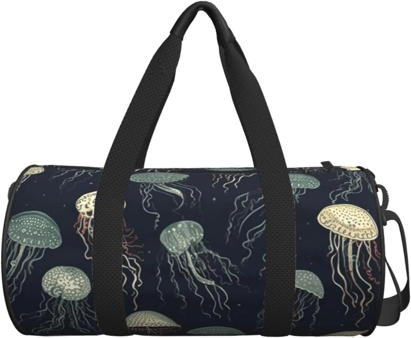 Sports Gym Bag for Women Men Travel Duffel Bag Tote Weekender Bag Carry on Overnight Bag for Travel Swimming Fitness Workout Sports Jellyfish Pattern Duffle Bag