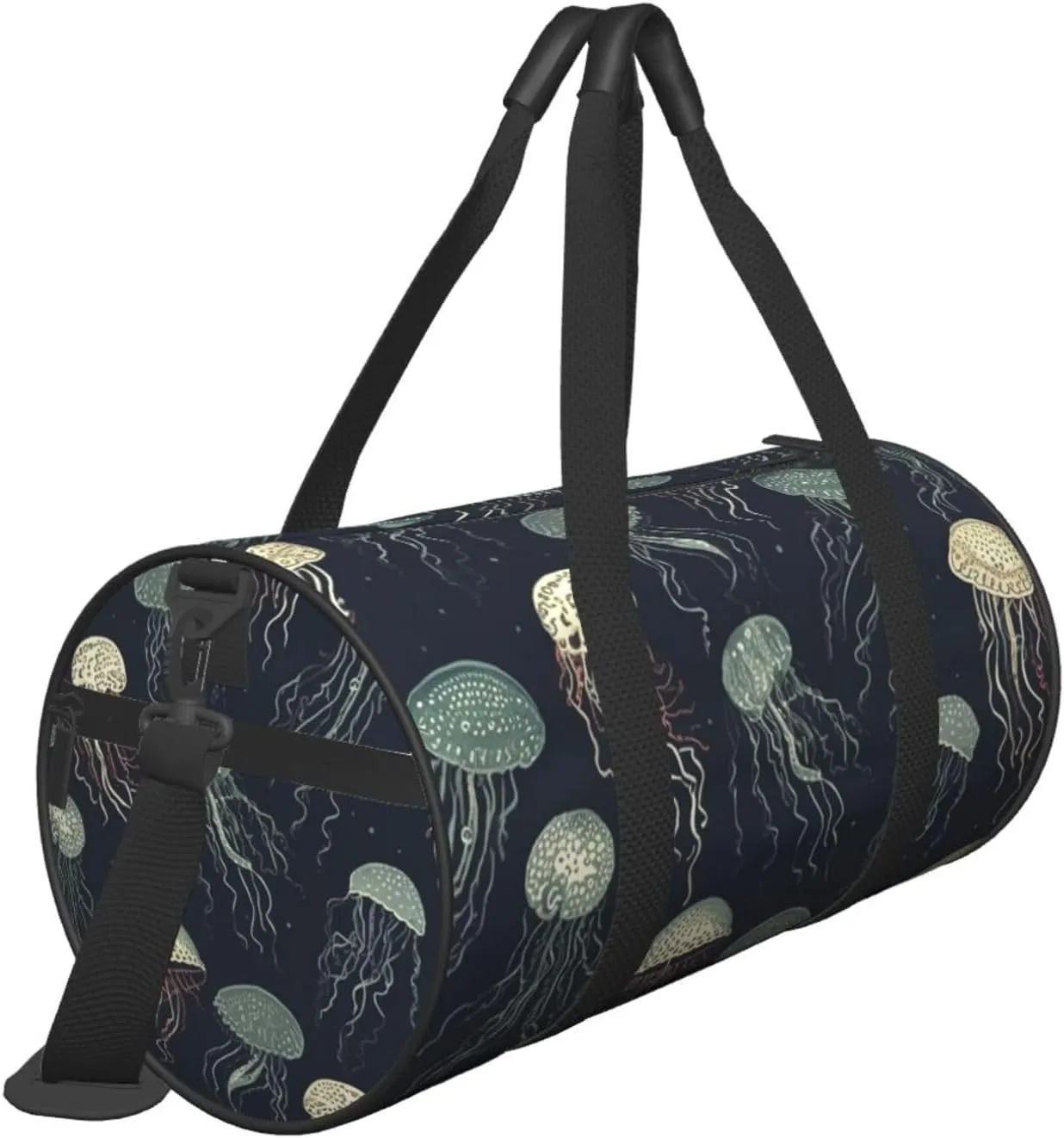 Sports Gym Bag for Women Men Travel Duffel Bag Tote Weekender Bag Carry on Overnight Bag for Travel Swimming Fitness Workout Sports Jellyfish Pattern Duffle Bag
