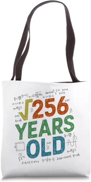Square Root Of 256 16th Birthday, Mathematics Tote Bag
