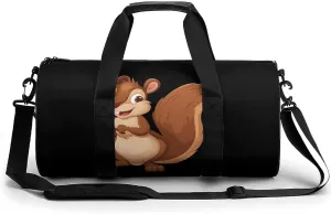 Squirrel Cute Novelty Large Duffel Bag Lightweight Gym Bag Travel Tote Bags