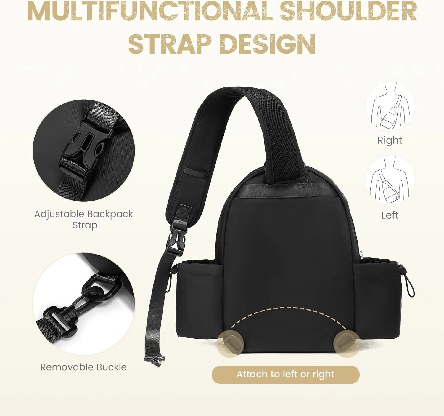 Sucipi Pickleball Bags for Women Lightweight Crossbody Pickleball Sling Bag Stylish Quilted Pickleball Paddle Bag