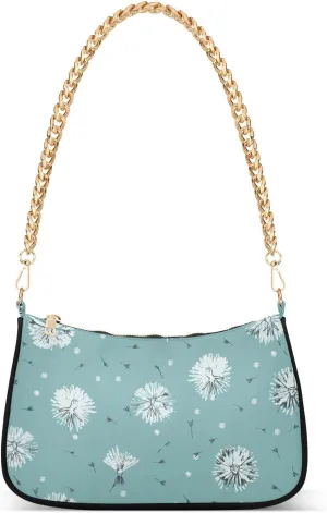 susiyo Shoulder Bag for Women Delicate Dandelion Flower Small Shoulder Purse Bags Cute Hobo Tote Handbag Mini Clutch Purse