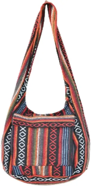 Taweengam Hippie Bag Boho Purse Ethnic Style Crossbody Shoulder Bags Everyday Tourist Handbag for Ladys Women Men