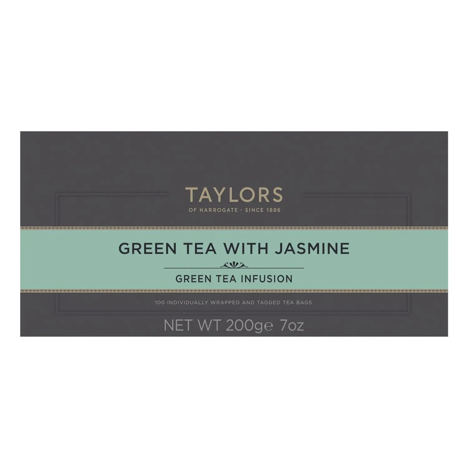 Taylors of Harrogate Green Tea with Jasmine, 100 Count (Pack of 1)