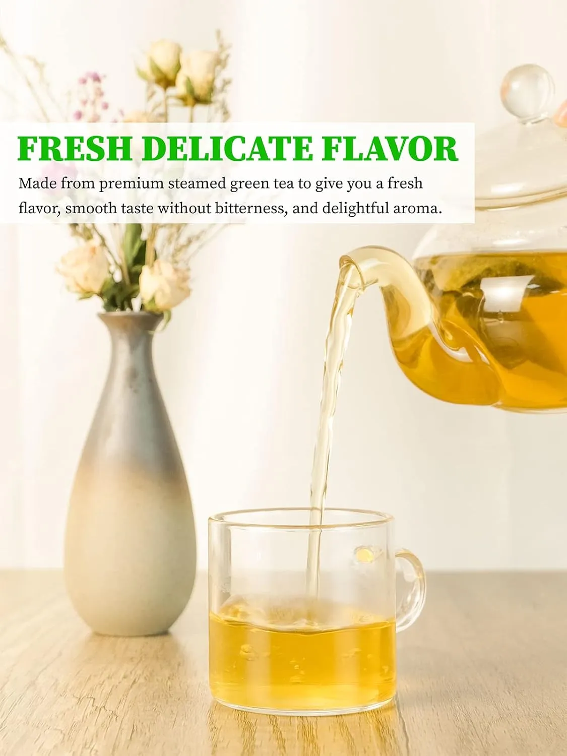 TeeLux Decaf Green Tea Bags, Pure Decaffeinated Green Tea, Super Antioxidant, Hot & Iced Tea, 200 Count
