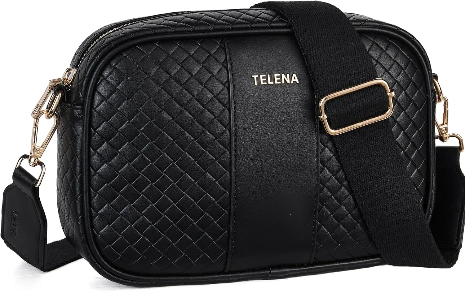 Telena Leather Crossbody Bags for Women Trendy Small Crossbody Purses with Wide Guitar Strap